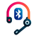 A colorful headphones with a bluetooth symbol

Description automatically generated